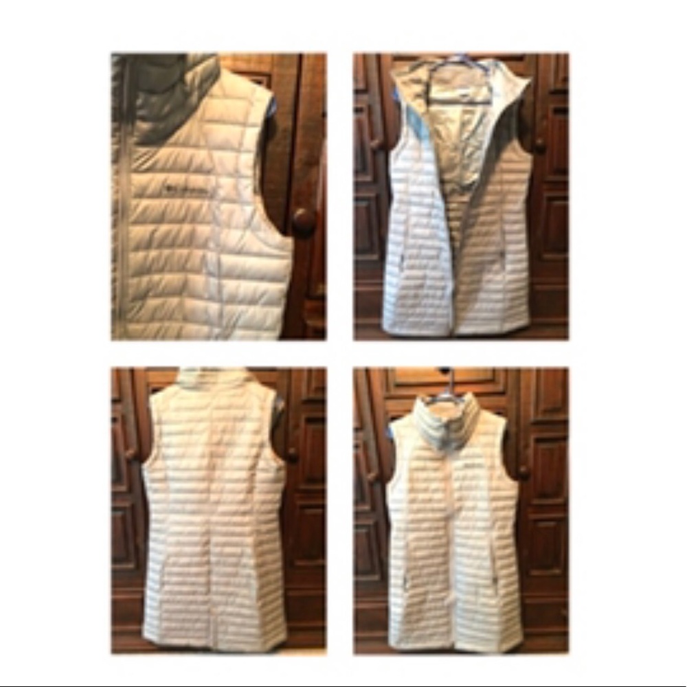 Woman’s long sleeveless coat. Brand : Columbia